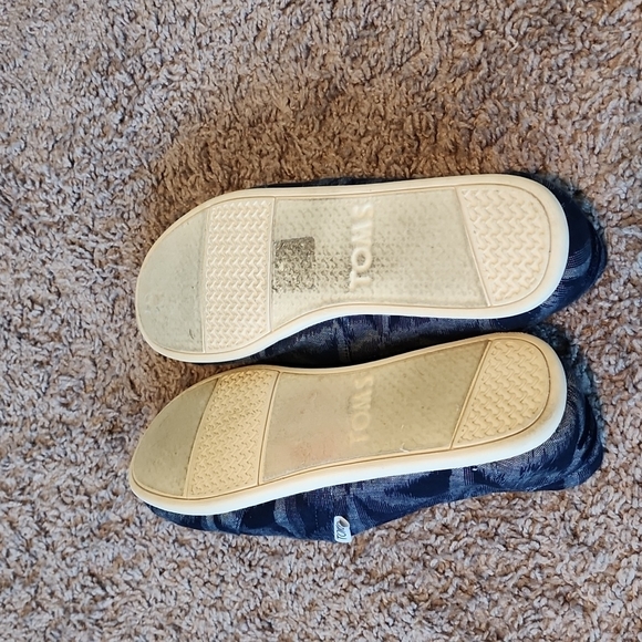 TOMS Cosmic Wonder Kurumekekasuri blue men's canvas shoes-8.5 - Picture 9 of 10